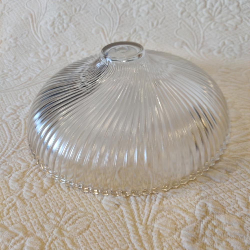 Mid Century Modern Swirl Design Round Glass Ceiling Light Shade 14x14